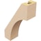 Ekena Millwork 3-inch W x 8-inch D x 12-inch H Westlake Rough Cedar Woodgrain TimberThane Knee Brace, Primed BRCUR03X08X12WTLRCPR - alternate 3
